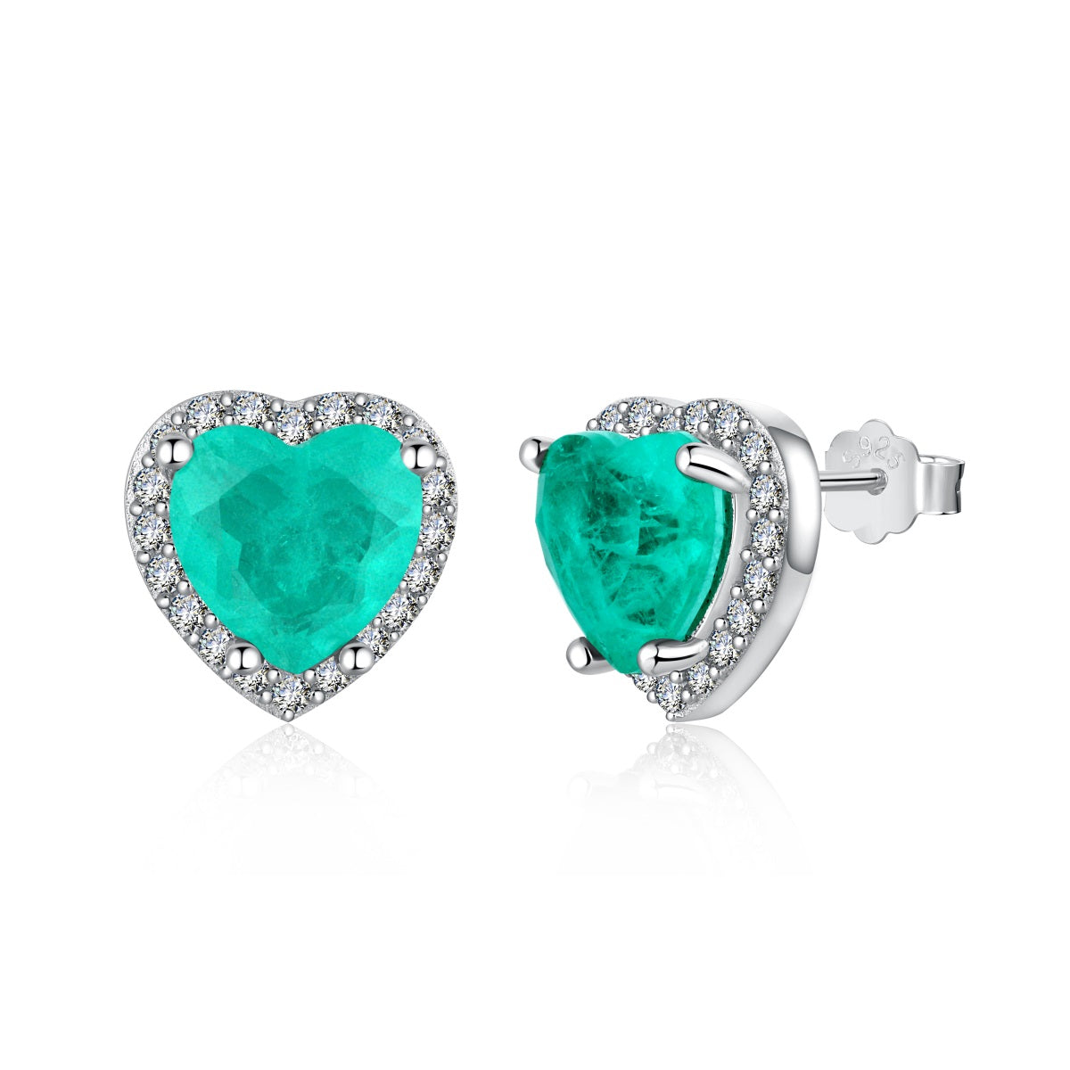 EVERGREEN HEART EARRINGS