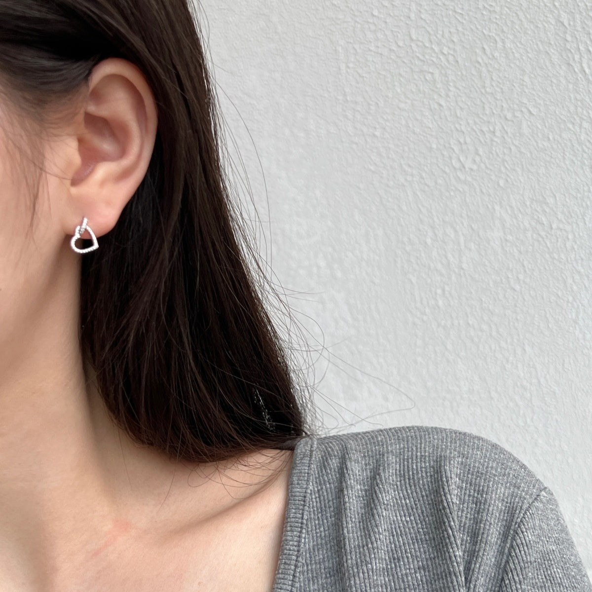 Crystal Heart Drop Earrings