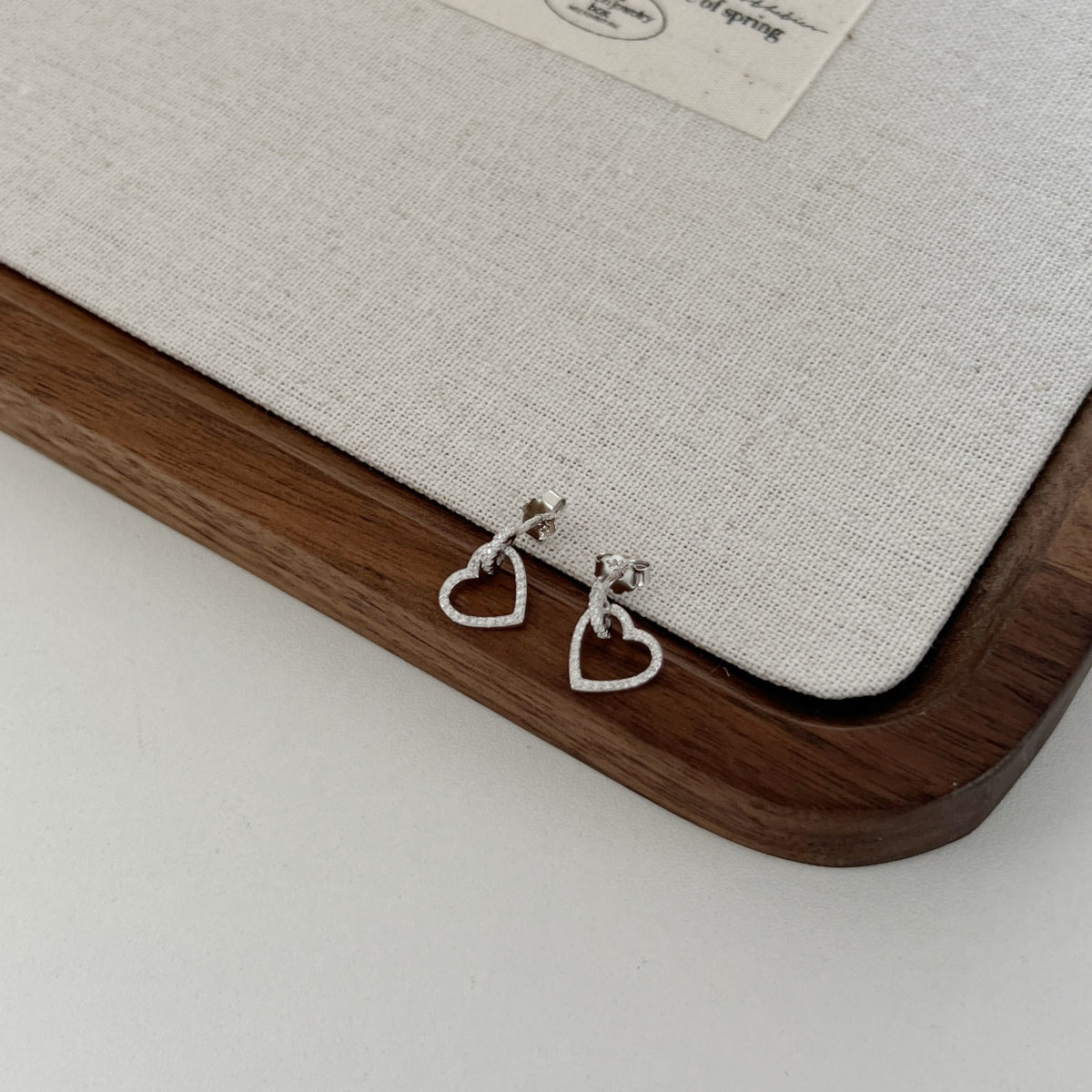 Crystal Heart Drop Earrings
