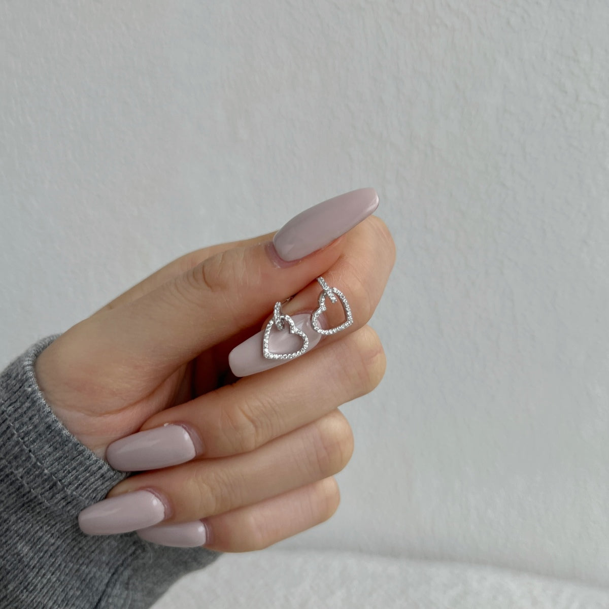 Crystal Heart Drop Earrings
