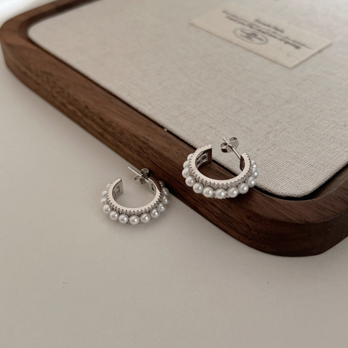 Royal Pearls Hoop Earrings