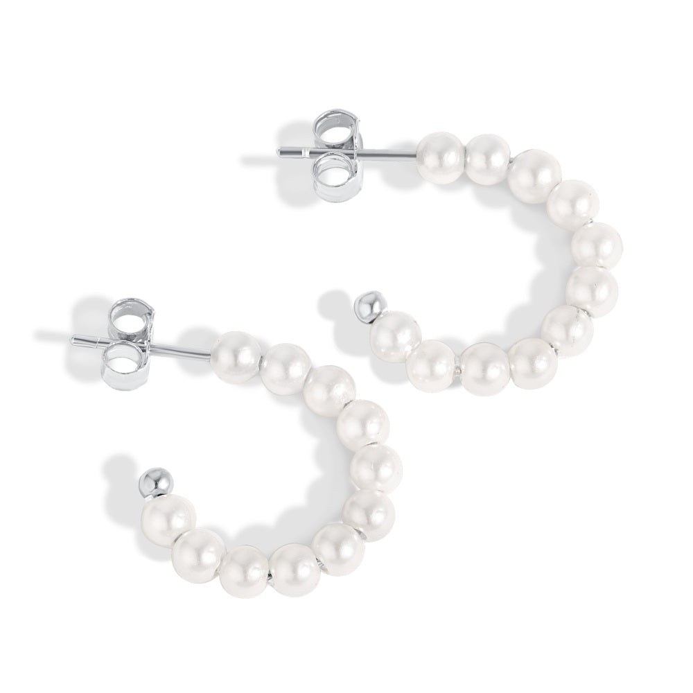Vanesa Pearl Hoops Earrings